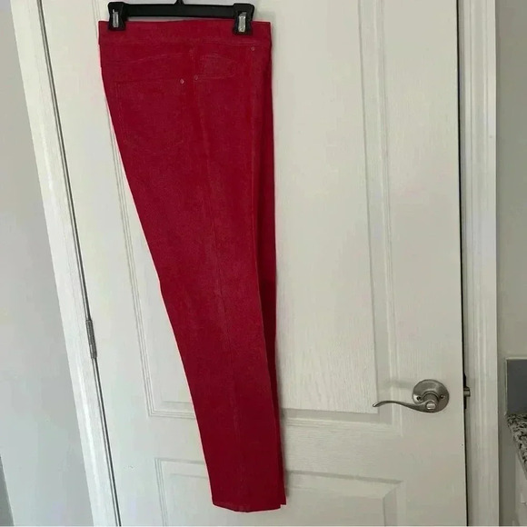 Red Denim Straight Leg Jeans - Picture 1 of 9